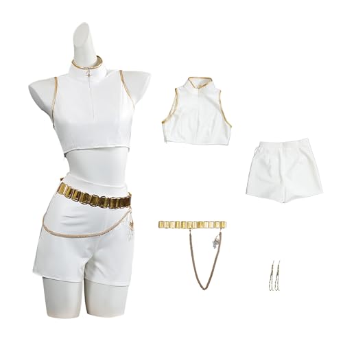 Yamaler Girls Demon Hunters Kostüm Halloween Pop Sängerin Cosplay Outfit Komplettset für Bühnenauftritt Karneval Mottoparty (D, 160cm) von Yamaler