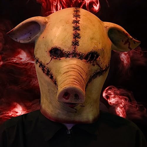 Yamepuia Gruselmaske, Schweinemaske, Halloween-Schwein, Tierkopfmaske, gruselige Maske, Halloween-Kostüm-Requisiten, Halloween-Dekoration, Geschenke für Männer und Frauen Yamepuia Gruselmaske, Schweinemaske, Halloween-Schwein, Tierkopfmaske, gruselige Maske, Halloween-Kostüm-Requisiten, Halloween-Dekoration, Geschenke für Männer und Frauen von Yamepuia