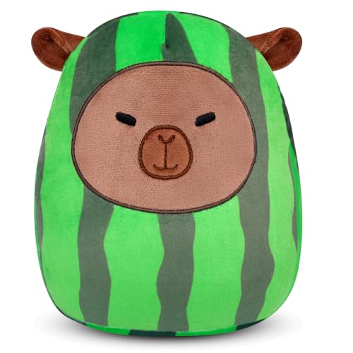 Yamepuia Capybara Kuscheltier,Niedliche Wassermelone Capybara PlüSchtie,Wassermelone Kuscheltier Capybara Geschenk füR Kinder Jungen MäDchen Sommers Dekorationen(20cm) von Yamepuia