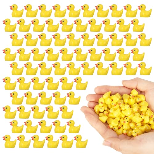 Yamitora 150 Stück Mini Enten Harz, Kleine Resin Ducks Figuren für Aquarium, Miniaturgarten, Puppenhaus, Handwerk, Landschaftsgärten, Bonsai, Fischbecken (Gelb) Yamitora 150 Stück Mini Enten Harz, Kleine Resin Ducks Figuren für Aquarium, Miniaturgarten, Puppenhaus, Handwerk, Landschaftsgärten, Bonsai, Fischbecken (Gelb) von Yamitora