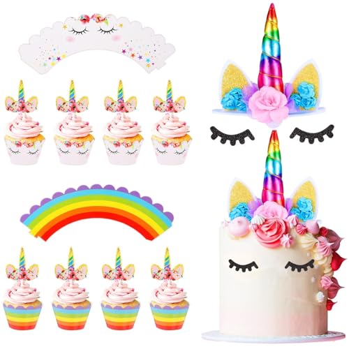Yamitora 50 Stück Einhorn Kuchen Topper,Handarbeit Einhorn Tortendeko,3D Einhorn Niedlich Horn Ohren Wimpern Einhorn-Kuchenbecher Kuchen Torte Deko Set für Party Geburtstag Hochzeit Weihnachten Yamitora 50 Stück Einhorn Kuchen Topper,Handarbeit Einhorn Tortendeko,3D Einhorn Niedlich Horn Ohren Wimpern Einhorn-Kuchenbecher Kuchen Torte Deko Set für Party Geburtstag Hochzeit Weihnachten von Yamitora