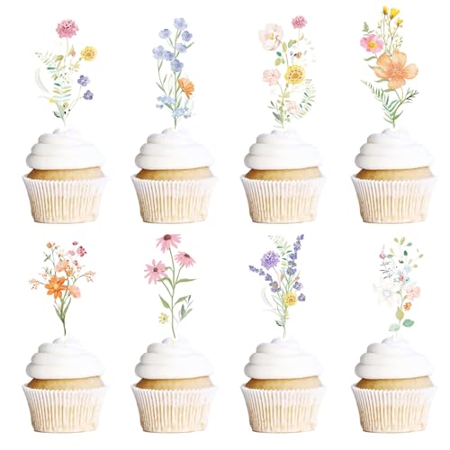 Yamobi Tortendeko Blumen,36 Stück Cupcake Topper Für Mädchen Geburtstag Und Blumenparty,Papierfächer Sterne Cupcake Tortenstecker für Geburtstag Dekoration Mädche Yamobi Tortendeko Blumen,36 Stück Cupcake Topper Für Mädchen Geburtstag Und Blumenparty,Papierfächer Sterne Cupcake Tortenstecker für Geburtstag Dekoration Mädche von Yamobi