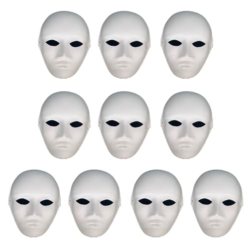 Yamoloz Bemalbare Papiermasken für Karneval, Cosplay, Halloween-Party, Damen, Herren, DIY, weiße Papiermaske, Maskerade, Pulp Blank zum Bemalen Yamoloz Bemalbare Papiermasken für Karneval, Cosplay, Halloween-Party, Damen, Herren, DIY, weiße Papiermaske, Maskerade, Pulp Blank zum Bemalen von Yamoloz