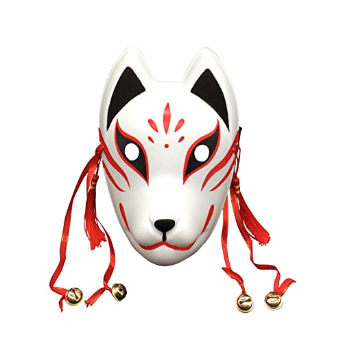 YangYong Fuchsmaske, mittelgroße Kitsune Kabuki-Maske für Jungen, japanische Comic-Anime-Thema-Kostümmaske für Maskenball, Party, Halloween YangYong Fuchsmaske, mittelgroße Kitsune Kabuki-Maske für Jungen, japanische Comic-Anime-Thema-Kostümmaske für Maskenball, Party, Halloween von YangYong