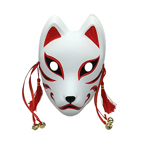 YangYong Fuchsmaske, mittelgroße Kitsune Kabuki-Maske für Jungen, japanische Comic-Anime-Thema-Kostümmaske für Maskenball, Party, Halloween YangYong Fuchsmaske, mittelgroße Kitsune Kabuki-Maske für Jungen, japanische Comic-Anime-Thema-Kostümmaske für Maskenball, Party, Halloween von YangYong