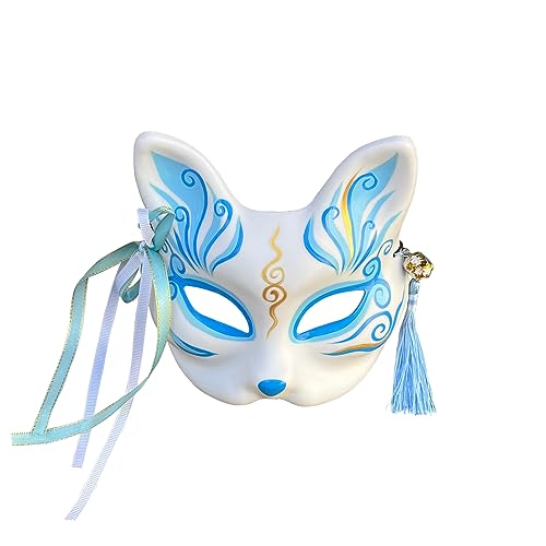 YangYong Japanische Fuchsmaske Kitsune Masken Traditionelle Kabuki Katze Kostüm Tier Cosplay Party (A) von YangYong