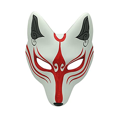YangYong Kitsune Fuchsmaske für Halloween Maskerade Party, Kabuki PU Masken für Kostüm YangYong Kitsune Fuchsmaske für Halloween Maskerade Party, Kabuki PU Masken für Kostüm von YangYong