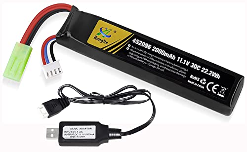 Yangers 11,1V Lipo Akku Airsoft 2000mAh RC Wiederaufladbare Battey 30C Tamiya Stecker + USB Ladegerät Set für Fernbedienung Airsoft Waffen Spielzeug Yangers 11,1V Lipo Akku Airsoft 2000mAh RC Wiederaufladbare Battey 30C Tamiya Stecker + USB Ladegerät Set für Fernbedienung Airsoft Waffen Spielzeug von Yangers