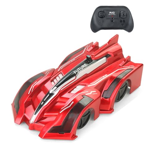 Yangers Ferngesteuertes Wand Klettern Auto, 4-Kanal-Steuerung Anti-Schwerkraft-Wand-Kletterer Auto, USB Wiederaufladbare Auto mit LED-Vorne und Hinten Leuchtet Elektrisches Spielzeug für Kinder (Rot) Yangers Ferngesteuertes Wand Klettern Auto, 4-Kanal-Steuerung Anti-Schwerkraft-Wand-Kletterer Auto, USB Wiederaufladbare Auto mit LED-Vorne und Hinten Leuchtet Elektrisches Spielzeug für Kinder (Rot) von Yangers