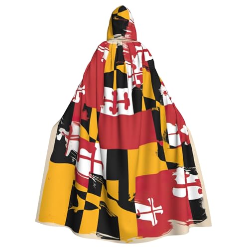 Uni-Bademantel mit Maryland-Flagge, Kapuzenumhang für Erwachsene, für Halloween, Tod, Vampir, Cosplay-Kostüme von Yanglong