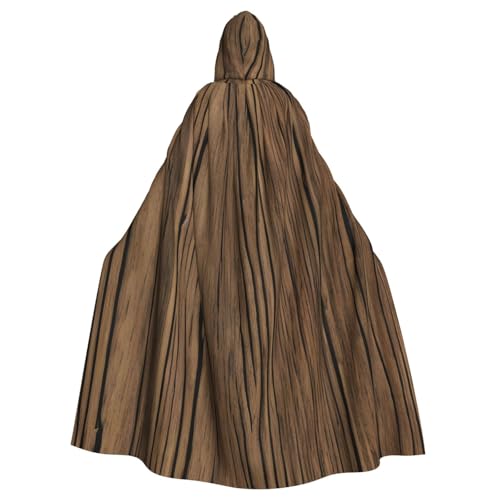 Yanglong Uni-Bademantel mit Holzmaserung, mit Kapuze, für Halloween, Tod, Vampir, Cosplay-Kostüme von Yanglong
