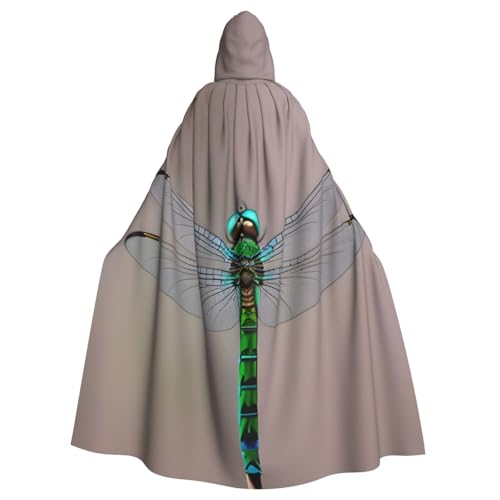 Yanglong Uni-Bademantel mit Libellen-Aufdruck, Kapuzenumhang für Erwachsene, Halloween, Tod, Vampir, Cosplay-Kostüme von Yanglong