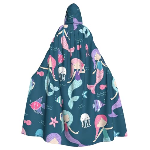 Yanglong Uni-Bademantel mit Meerjungfrauen-Aufdruck, Kapuzenumhang für Halloween, Tod, Vampir, Cosplay-Kostüme Yanglong Uni-Bademantel mit Meerjungfrauen-Aufdruck, Kapuzenumhang für Halloween, Tod, Vampir, Cosplay-Kostüme von Yanglong