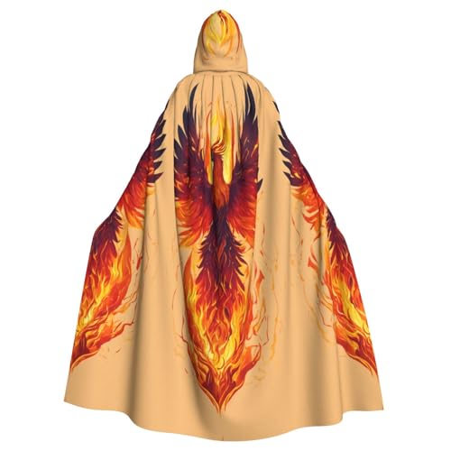 Yanglong Uni-Bademantel mit Phoenix-Druck, Kapuzenumhang für Erwachsene, Halloween, Tod, Vampir, Cosplay-Kostüme von Yanglong