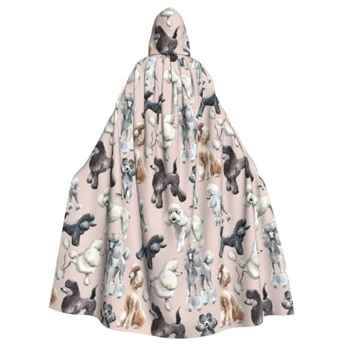 Yanglong Uni-Bademantel mit Pudel-Aufdruck, für Erwachsene, Kapuzenumhang für Halloween, Tod, Vampir, Cosplay-Kostüme Yanglong Uni-Bademantel mit Pudel-Aufdruck, für Erwachsene, Kapuzenumhang für Halloween, Tod, Vampir, Cosplay-Kostüme von Yanglong