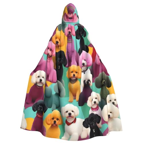 Yanglong Uni-Bademantel mit Pudel-Motiv, Kapuzenumhang für Erwachsene, für Halloween, Tod, Vampir, Cosplay-Kostüme Yanglong Uni-Bademantel mit Pudel-Motiv, Kapuzenumhang für Erwachsene, für Halloween, Tod, Vampir, Cosplay-Kostüme von Yanglong