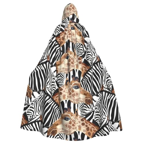 Yanglong Uni-Bademantel mit Zebra- und Giraffen-Druck, für Erwachsene, Kapuzenumhang für Halloween, Tod, Vampir, Cosplay-Kostüme Yanglong Uni-Bademantel mit Zebra- und Giraffen-Druck, für Erwachsene, Kapuzenumhang für Halloween, Tod, Vampir, Cosplay-Kostüme von Yanglong