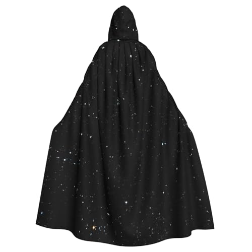 Yanglong Uni-Bademantel mit schwarzem Glitzerdruck, für Erwachsene, Halloween-Umhang, Vampir-Kostüm, Cosplay-Kostüm von Yanglong