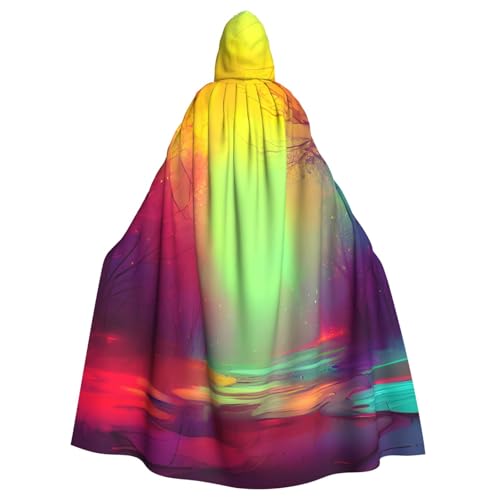 Yanglong Uni Dream Umhang mit Kapuze für Erwachsene, mit buntem Druck, für Halloween, Tod, Vampir, Cosplay-Kostüme von Yanglong