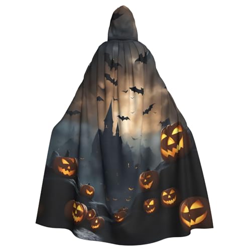 Yanglong Uni Halloween Fliegende Fledermäuse 3 Druck Robe Capes Erwachsene Kapuzenumhang für Halloween Tod Vampir Cosplay Kostüme von Yanglong