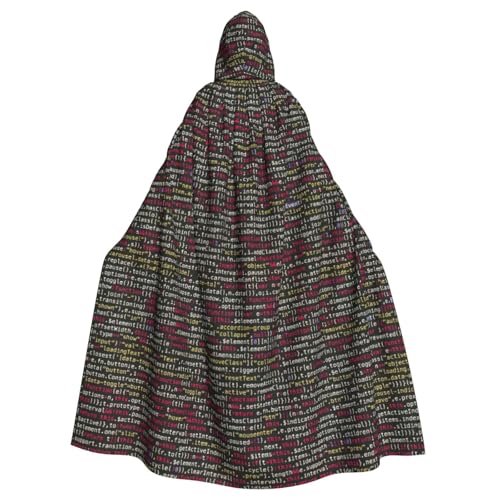 Yanglong Uni Programmierer Programmiercode Druck Robe Capes Erwachsene Kapuzenumhang für Halloween Tod Vampir Cosplay Kostüme Yanglong Uni Programmierer Programmiercode Druck Robe Capes Erwachsene Kapuzenumhang für Halloween Tod Vampir Cosplay Kostüme von Yanglong