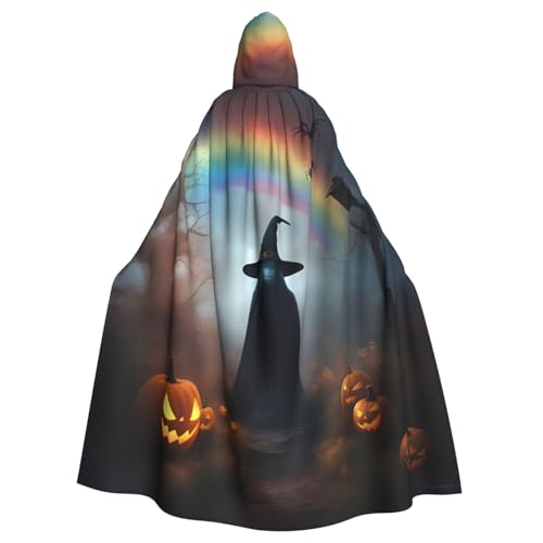 Yanglong Uni Regenbogen, Halloween-Geist, Hexenhut, Spinnen-Druck, Robe, Umhang für Erwachsene, Kapuzenumhang für Halloween, Tod, Vampir, Cosplay-Kostüme Yanglong Uni Regenbogen, Halloween-Geist, Hexenhut, Spinnen-Druck, Robe, Umhang für Erwachsene, Kapuzenumhang für Halloween, Tod, Vampir, Cosplay-Kostüme von Yanglong
