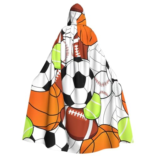 Yanglong Uni Sport-Bademantel mit Ballaufdruck, Kapuzenumhang für Halloween, Tod, Vampir, Cosplay-Kostüme Yanglong Uni Sport-Bademantel mit Ballaufdruck, Kapuzenumhang für Halloween, Tod, Vampir, Cosplay-Kostüme von Yanglong