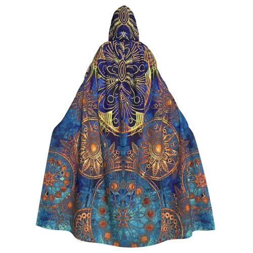 Yanglong Uni Sternenhimmel Mandala Print Robe Capes Erwachsene Kapuzenumhang für Halloween Tod Vampir Cosplay Kostüme von Yanglong