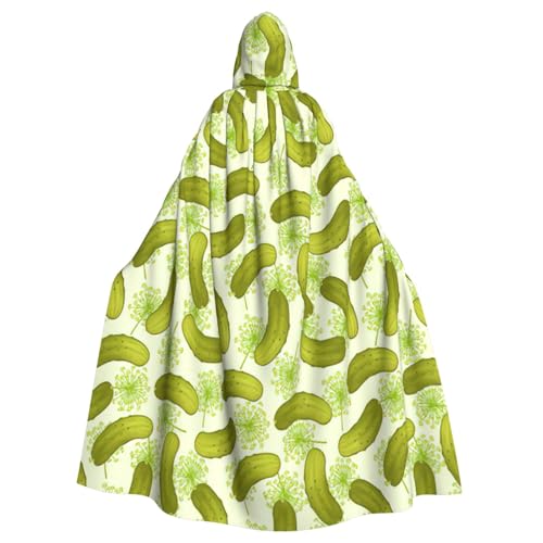 Yanglong Uni Sushi Dill Pickles Print Robe Capes Capes Adult Hooded Cloak for Halloween Death Vampire Cosplay Costumes von Yanglong