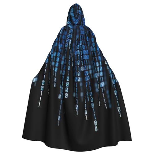 Yanglong Uni The Blue Binary Print Roben Capes Erwachsene Kapuzenumhang für Halloween Tod Vampir Cosplay Kostüme Yanglong Uni The Blue Binary Print Roben Capes Erwachsene Kapuzenumhang für Halloween Tod Vampir Cosplay Kostüme von Yanglong