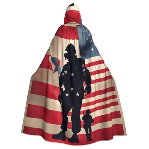 Yanglong Uni US-Militär-Soldaten, patriotischer Gedenktags-Druck, Umhang mit Kapuze, Umhang für Erwachsene, für Halloween, Tod, Vampir, Cosplay-Kostüme Yanglong Uni US-Militär-Soldaten, patriotischer Gedenktags-Druck, Umhang mit Kapuze, Umhang für Erwachsene, für Halloween, Tod, Vampir, Cosplay-Kostüme von Yanglong