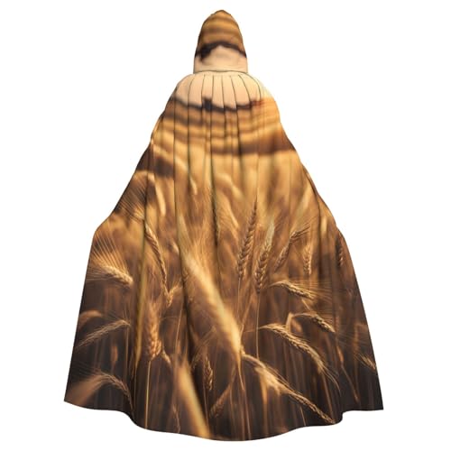 Yanglong Uni Weizenfeldaufdruck Robe Capes Erwachsene Kapuzenumhang für Halloween Tod Vampir Cosplay Kostüme von Yanglong