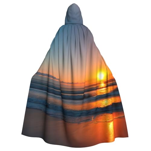 Yanglong Uni Wunderschöner Sonnenaufgang-Ozean-Druck, Umhang mit Kapuze, Umhang für Erwachsene, für Halloween, Tod, Vampir, Cosplay-Kostüme Yanglong Uni Wunderschöner Sonnenaufgang-Ozean-Druck, Umhang mit Kapuze, Umhang für Erwachsene, für Halloween, Tod, Vampir, Cosplay-Kostüme von Yanglong
