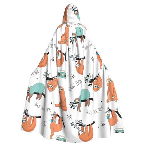 Yanglong Uni brauner Faultier-Aufdruck, Kapuzenumhang für Erwachsene, für Halloween, Tod, Vampir, Cosplay-Kostüme Yanglong Uni brauner Faultier-Aufdruck, Kapuzenumhang für Erwachsene, für Halloween, Tod, Vampir, Cosplay-Kostüme von Yanglong