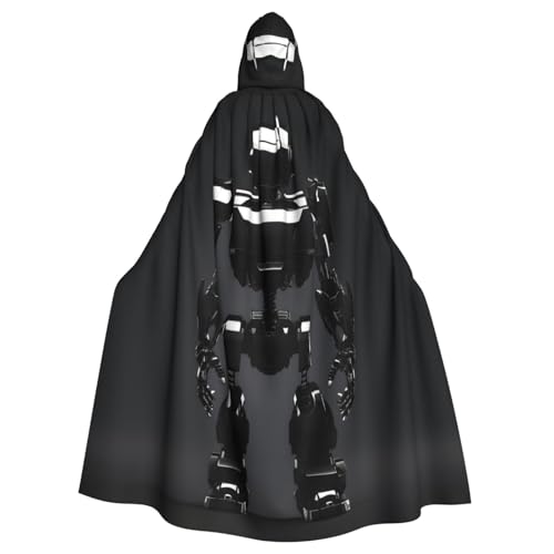Yanglong Uni schwarzer Roboteraufdruck, Umhang mit Kapuze, Umhang für Erwachsene, für Halloween, Tod, Vampir, Cosplay-Kostüme Yanglong Uni schwarzer Roboteraufdruck, Umhang mit Kapuze, Umhang für Erwachsene, für Halloween, Tod, Vampir, Cosplay-Kostüme von Yanglong