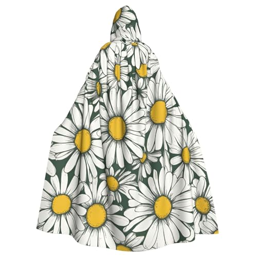 Yanglong Uni weißer Gänseblümchen-Aufdruck, Umhang mit Kapuze, für Halloween, Tod, Vampir, Cosplay-Kostüme Yanglong Uni weißer Gänseblümchen-Aufdruck, Umhang mit Kapuze, für Halloween, Tod, Vampir, Cosplay-Kostüme von Yanglong