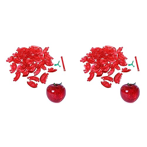 Yangyou 2X 3D Crystal Puzzle - Rot Apfel von Yangyou