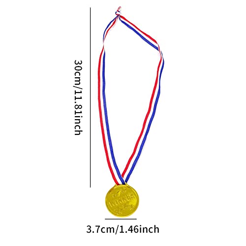 Yangyou 400 Stück Kinder-Kunststoff-Gewinnermedaillen Goldgewinner-Medaillen für Olympischen Stil, Partydekorationen und Auszeichnungen von Yangyou