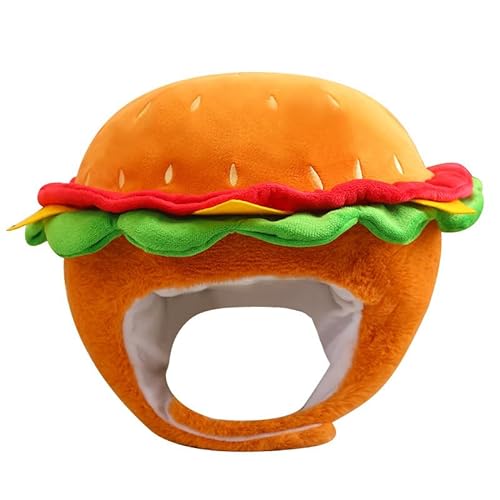 Yanmcxly Lustiger Verkleidungshut, niedliche Hamburger Kopfbedeckung, Cosplay, Party, Kostüm, Kopfbedeckung von Yanmcxly