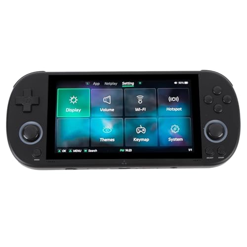 Retro Video Gaming Console, Handheld 4,96 Zoll 720x1280 IPS -Bildschirm Tragbare 64 GB Spielekonsole Unterstützt 28 Simulatoren mit Moonlight, Multimedia Player (3) von Yanmis