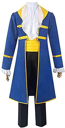 Yanny Erwachsene Die Schöne und das Biest Cosplay Kostüm Herren Prinz Outfit Dan Stevens Beast Suit Cosplay Halloween Uniform (L, Stil 1) von Yanny