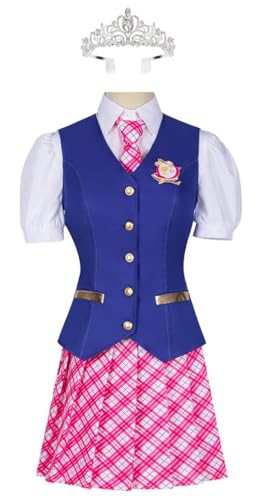 MANGGUO Cosplay Weiblich Kostüm Kurzarm Jacke Shirt für Halloween(Blue, XL size) von MANGGUO