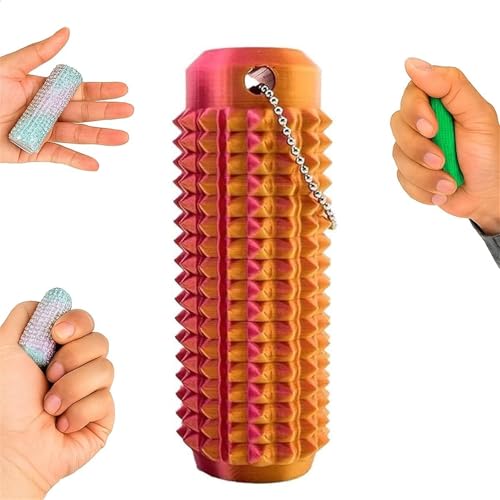 Regularlyk Portable Vibrant Colors Stim Tool, Sensory Motor Aids and Fidget Stim Tools for Adults, Compact and Calming Portable Stim Tool with Chain for Focus,Stress Relief (Sunset) von Yanobia