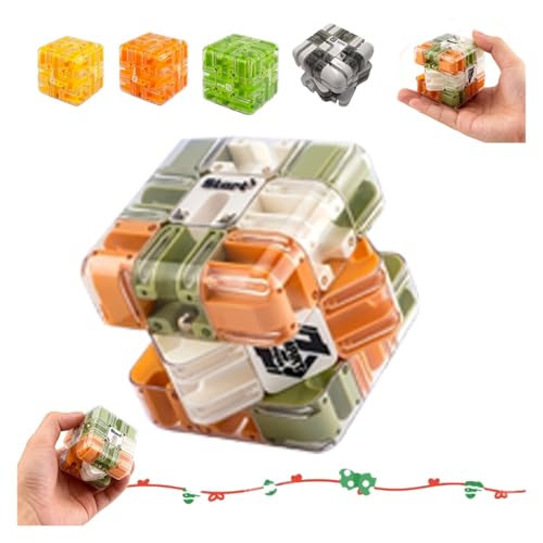 Large 3D Puzzle Maze Cube - Fascinating Brain Teaser Toy, Smart Rolling Ball 3D Puzzle Maze Ball, Difficult Challenging Educational Toy for Adults(Polychrome) von Yanonug