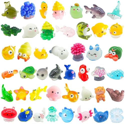 45 Stück Mini-Ozean-Tiere aus Kunstharz, kleine Meerestierfiguren, Miniatur-Kunststoff-Tiere, Aquarium-Ornamente, Dekorationen für DIY Aquarium, Topf, Mikro-Feengarten, Puppenhaus 45 Stück Mini-Ozean-Tiere aus Kunstharz, kleine Meerestierfiguren, Miniatur-Kunststoff-Tiere, Aquarium-Ornamente, Dekorationen für DIY Aquarium, Topf, Mikro-Feengarten, Puppenhaus von Yanvitrial