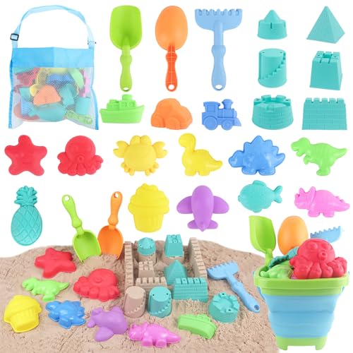 Yanvitrial - Faltbares Strandspielzeug-Set für Kleinkinder, Strandspielzeug mit Eimer und Schaufel, Eis, Erdbeerwagen, Sandformen für Mädchen und Jungen von 1 2 3 4 5 6 7 Yanvitrial - Faltbares Strandspielzeug-Set für Kleinkinder, Strandspielzeug mit Eimer und Schaufel, Eis, Erdbeerwagen, Sandformen für Mädchen und Jungen von 1 2 3 4 5 6 7 von Yanvitrial