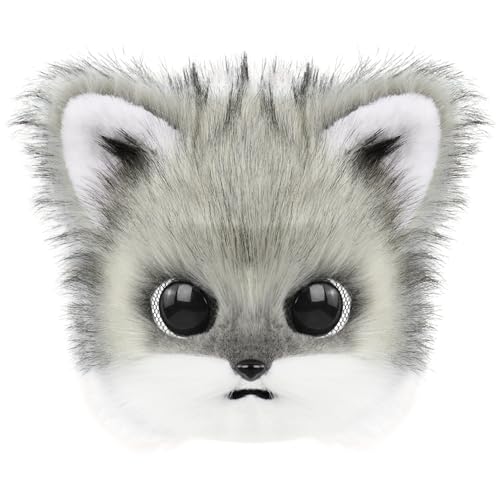 Halloween pelzige Plüschkatze Maskerade -Maske, Pursuit Kopf, tragbare Cartoonische Halloween -Pelzmaske mit Ohren und realistischem Haar, Tierkopf Cat Cosplay Requisiten für, Maskerade, Grau Halloween pelzige Plüschkatze Maskerade -Maske, Pursuit Kopf, tragbare Cartoonische Halloween -Pelzmaske mit Ohren und realistischem Haar, Tierkopf Cat Cosplay Requisiten für, Maskerade, Grau von Yaoliucp