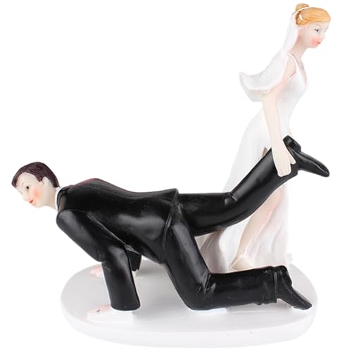 Harz Braut & Bräutigam Hochzeitstorte Toper Romantische Hochzeitsfeier Dekoration entzückende Figur Handwerk Geschenk von Yaoliucp