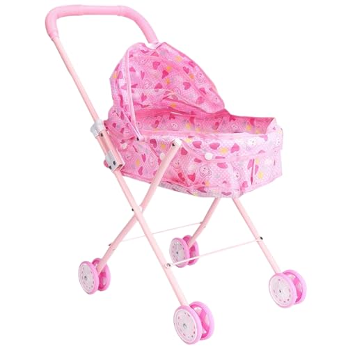 Puppenwagen Liebes Herzmuster Falten Sie Babypuppenwagen mit Push -Handle und Einstellbarer Schatten Abnehmbarer tragbarer Stabiler Babypuppenkameraden für Mädchen, tun Sie das Spielen, Babypuppenwag Puppenwagen Liebes Herzmuster Falten Sie Babypuppenwagen mit Push -Handle und Einstellbarer Schatten Abnehmbarer tragbarer Stabiler Babypuppenkameraden für Mädchen, tun Sie das Spielen, Babypuppenwag von Yaoliucp