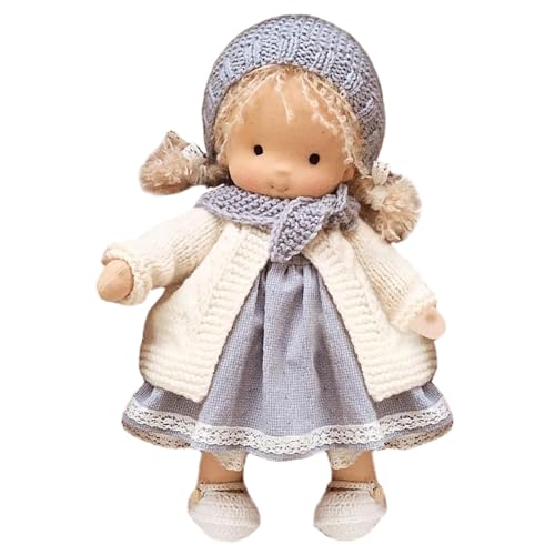 Stoffpuppe mit Geschenkbox 11x2x5 Ragdoll mit Hut, Schal, Schuhen und mehr Dekoration süße ausgestopfte Babypuppenspielzeug für Babys und Kleinkinder ideale Weihnachtsgeburtstagsgeschenke Puppen für von Yaoliucp